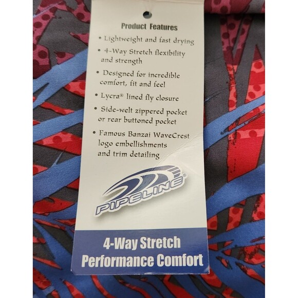 Pipeline Board Shorts Men's Size 36 Surf Swim Stretch Tropical Ocean Unlined NWT - Picture 12 of 13